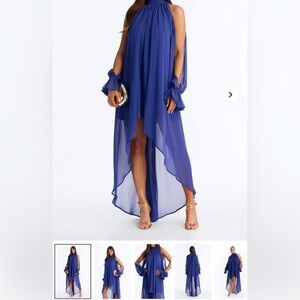 Fashion Nova Royal Blue High Low Dress - Medium